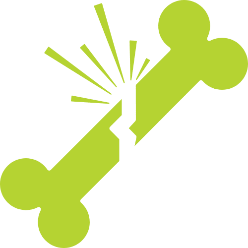 Broken bone graphic to represent Sports Injury and fracture cover